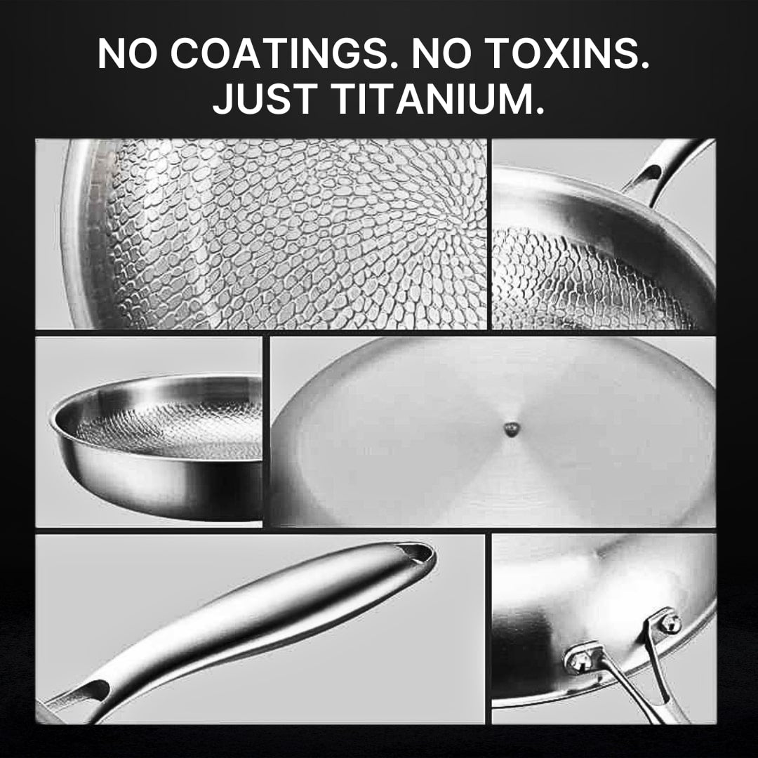 Titanero® Pure Titanium Hammered Pan
