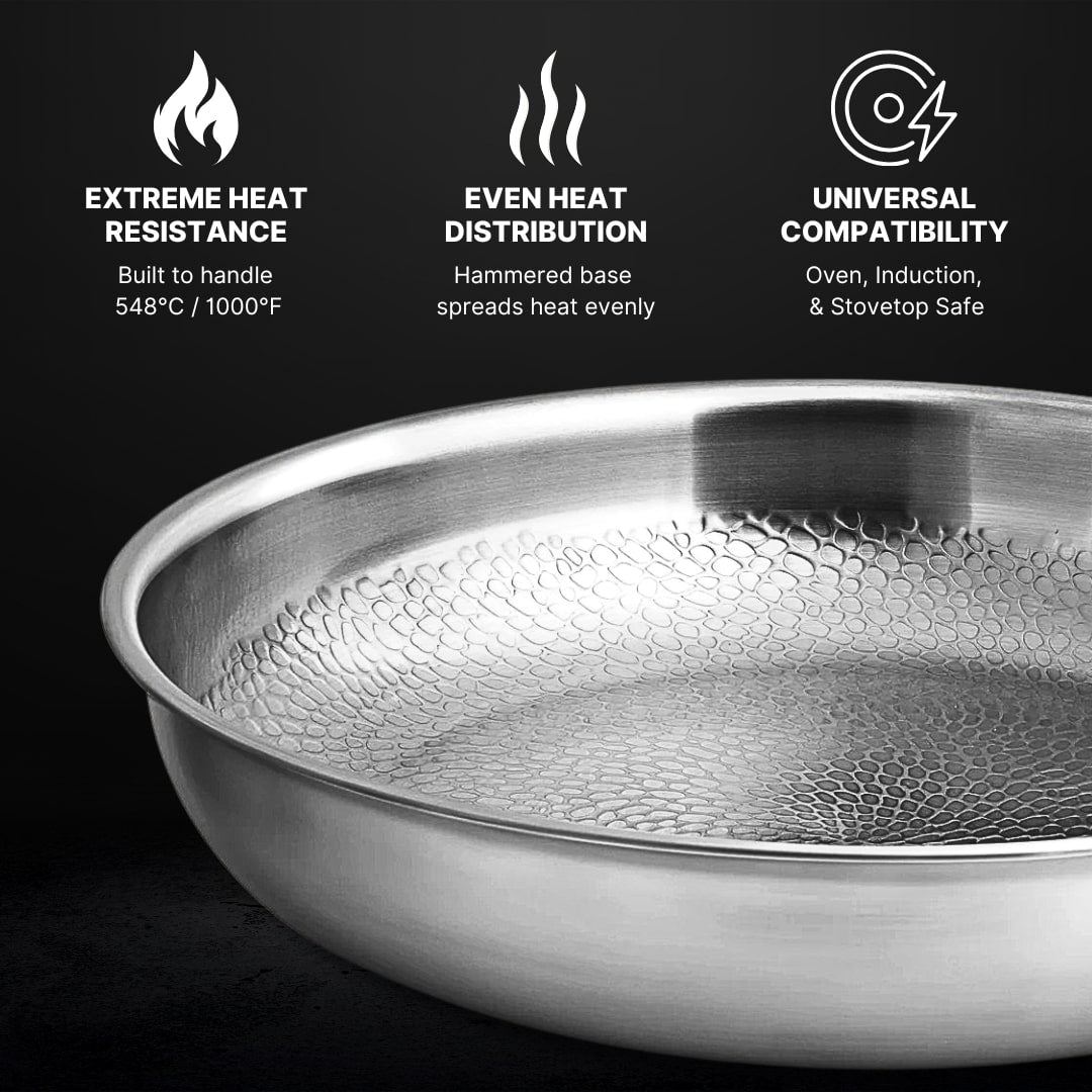 Titanero® Pure Titanium Hammered Pan