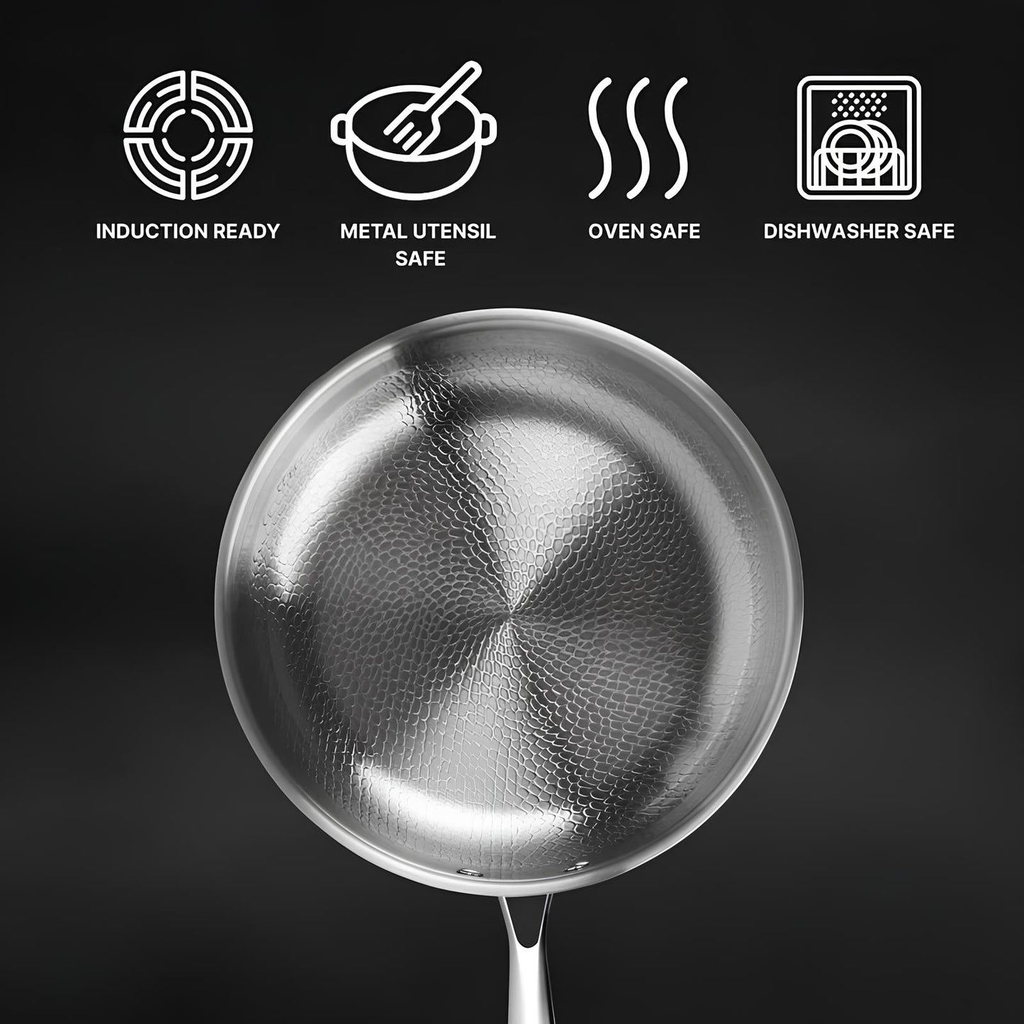 Titanero® Pure Titanium Hammered Pan