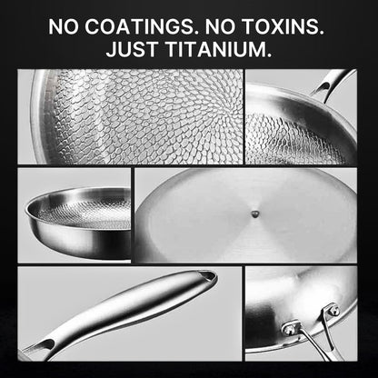 Titanero® Pure Titanium Hammered Pan