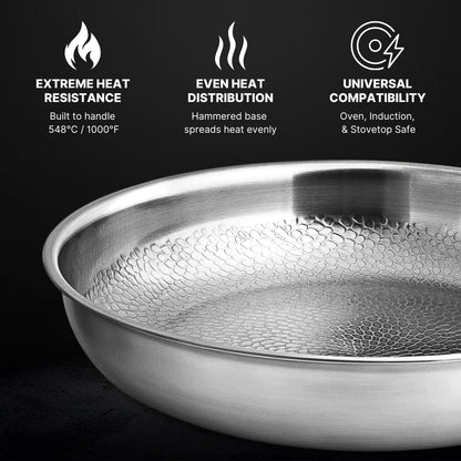Titanero® Pure Titanium Hammered Pan