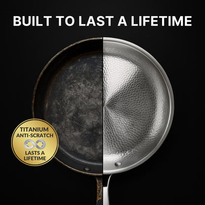 Titanero® Pure Titanium Hammered Pan